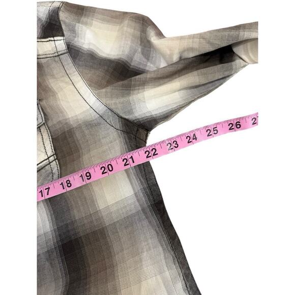 BKE Relaxed Fit Brown Tan Plaid Button Up Shirt Relaxed Fit Men’s Medium - Picture 5 of 6